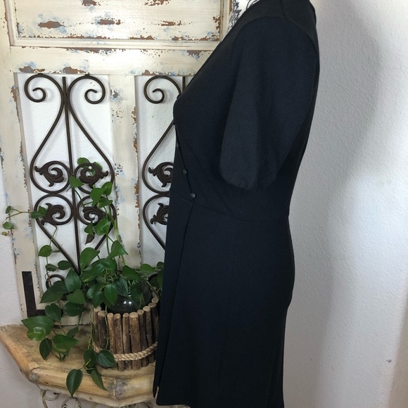 Madewell black mini wrap dress - Picture 3 of 5